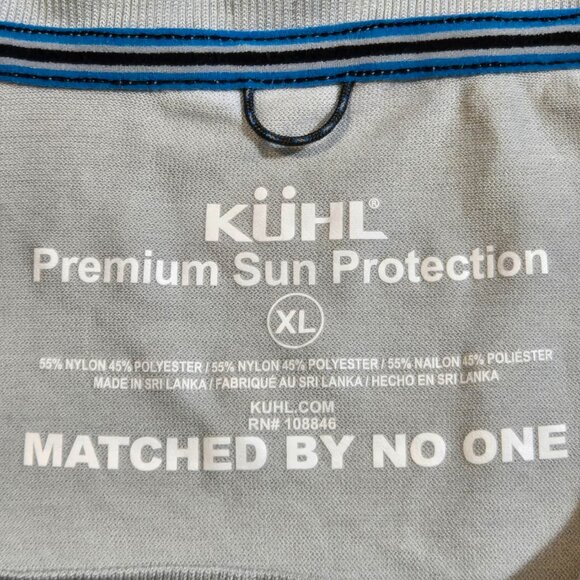 Kuhl Premium Sun Protection T-Shirt Men's Size XL Eclipser Aktiv T Lunar Grey - Picture 2 of 4